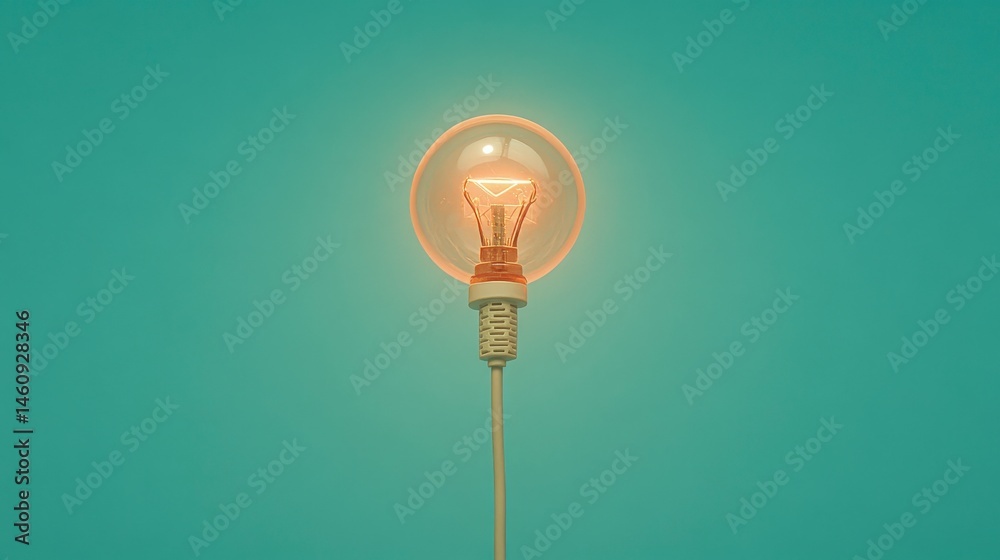 Glowing Light Bulb Email Concept Innovation Idea Inspiration