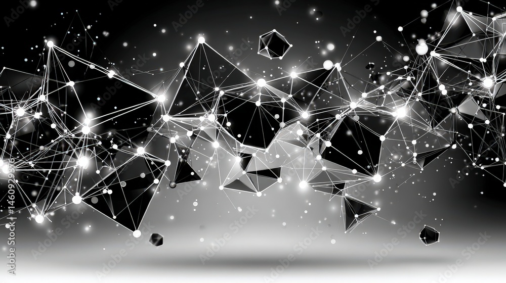Abstract Network Connection Futuristic Technology Background