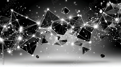 Abstract Network Connection  Futuristic Technology Background