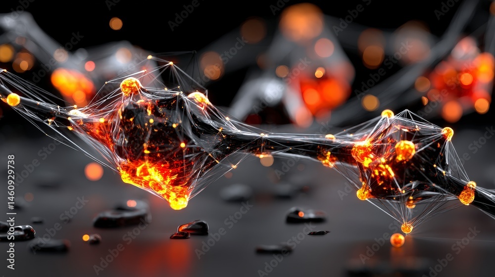 Abstract AI Fintech Network Futuristic Digital Innovation Background