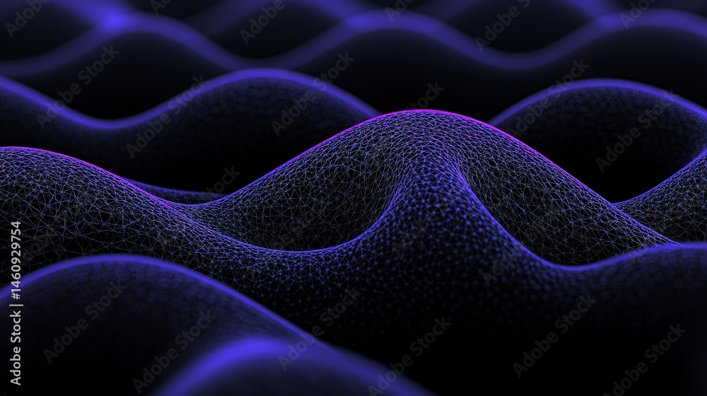 Abstract Data Network Digital Wave Background Tech Texture