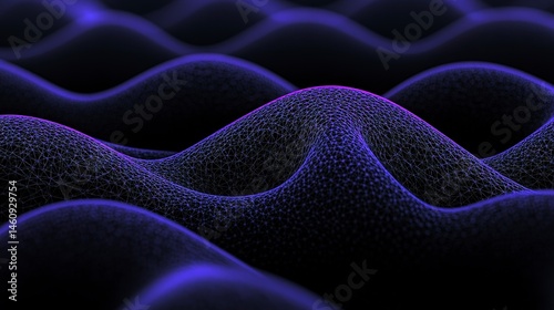 Abstract Data Network  Digital Wave Background  Tech Texture
