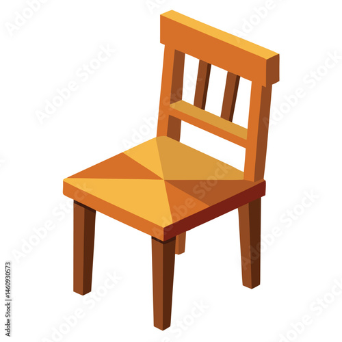 wooden chair vector