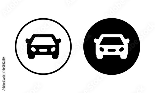 Car icon vector illustration. car sign and symbol. small sedan