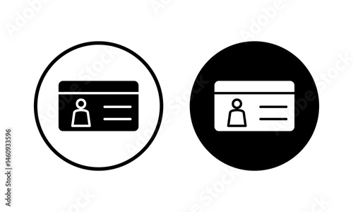 License icon vector illustration. ID card icon. driver license, staff identification card