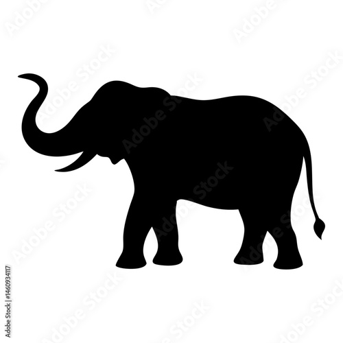 A Elephant vector silhouette