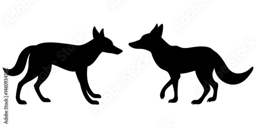 A Jackal vector silhouette