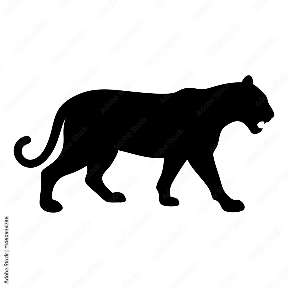 Obraz premium A Tiger vector silhouette