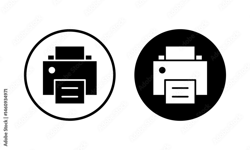 Print icon vector illustration. printer sign and symbol