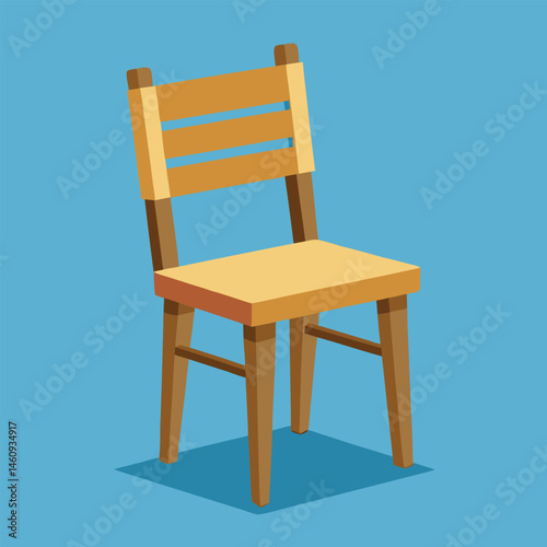 wooden chair vector