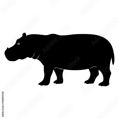 Hippopotamus vector silhouette