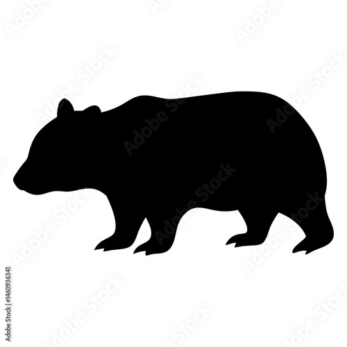 Wombat vector silhouette