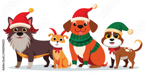 Adorable Dogs in Festive Holiday Hats A Christmas Collection