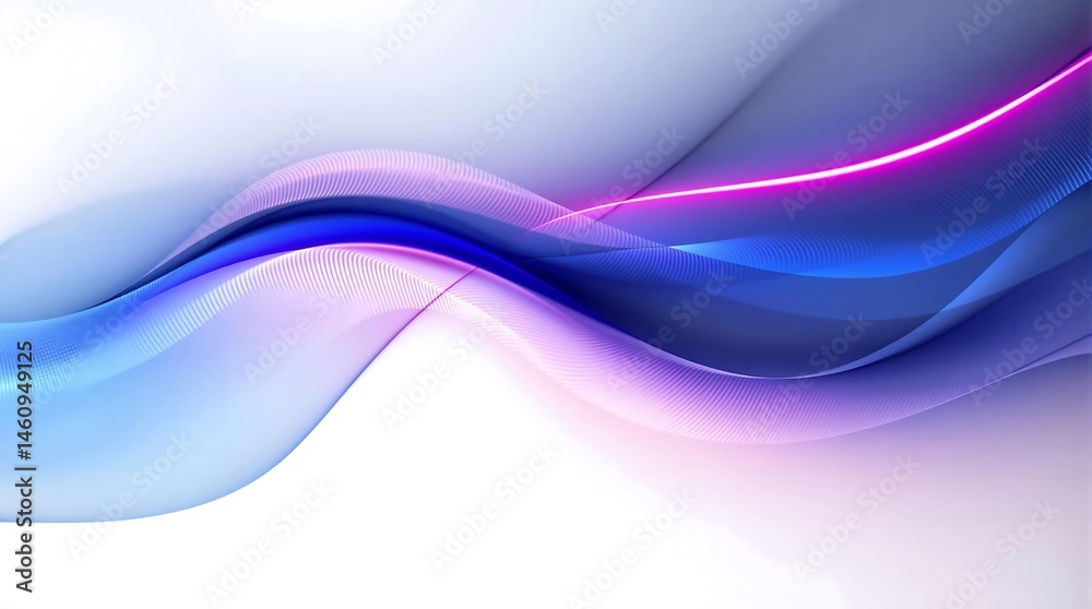 Naklejka premium Elegant Wave of Light and Shadow with Digital Feel