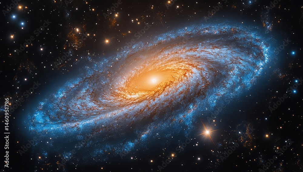 Obraz premium Spiral Galaxy with Cosmic Space.
