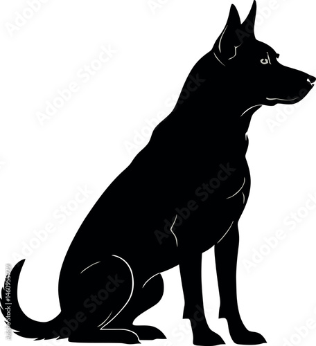 A Silhouette of a Dog