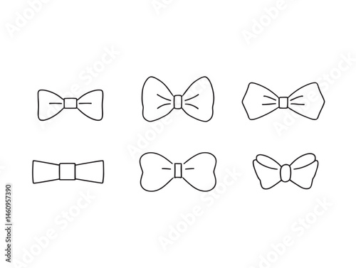 Bow Tie Line Art Minimalist Vector Illustration for Fashion Design