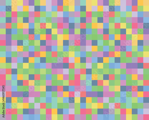 Seamless pixel background in pastel colors.