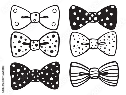 Elegant Bow Tie Line Art Vector Design for Creative Projects
