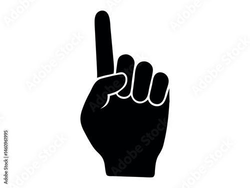 Black and white hand pointing upwards, a simple gesture. hand, finger, pointing, index finger, gesture, black and white, illustration, graphic, design, art,  silhouette hand pointing upwards against.
