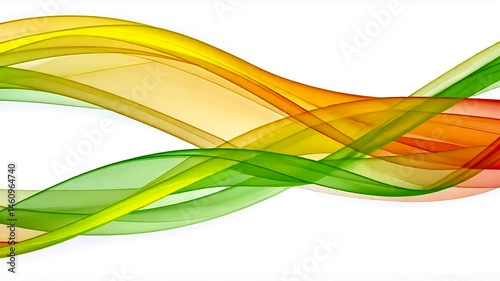 Abstract design with flowing, vibrant ribbons.