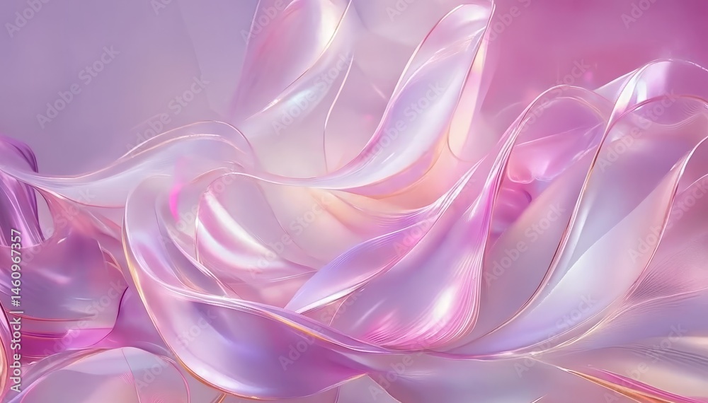 Obraz premium Abstract patterns of flowing pastel colors create a serene and tranquil atmosphere in a visually captivating composition