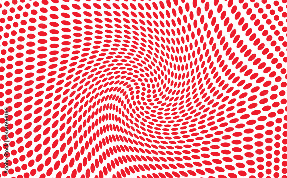 Obraz premium Wavy gradient halftone dots pattern texture background. Vector illustration 