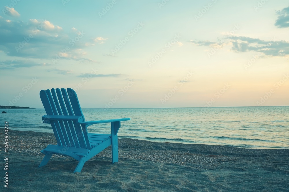 Relaxing beach chair at sunset Relaxing beach chair at sunset