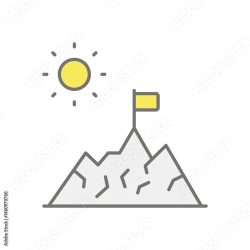 Overcoming Challenges icon vector stock illustration