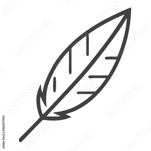 Feather Icon for Writing Blogs, Native American Content, Boho Design, Spiritual Websites and Lightweight Product Branding