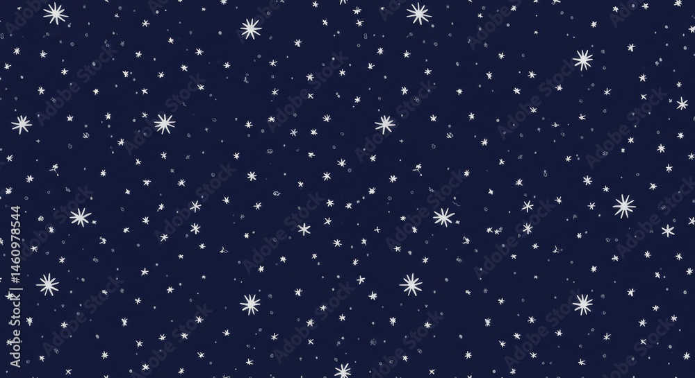 Obraz premium A simple, celestial night sky design with tiny stars.