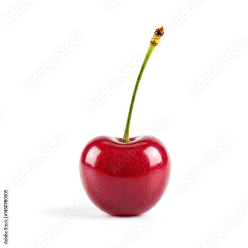 red cherry isolated on white