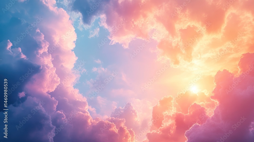 Celestial Canvas: A Dreamlike Sunset Sky Celestial Canvas: A Dreamlike Sunset Sky