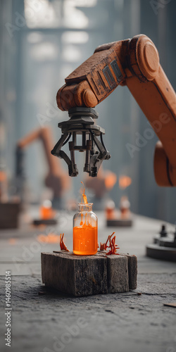 Futuristic Laboratory with Humanoid Robot and Advanced Scientific Equipment
