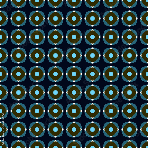 Luxury background round shapes entangled pattern seamless mosaic texture. Geometric motif simple oval tiles geometrical design. Paper, fabric, textile, wallpaper. Easy to recolor all over print block.