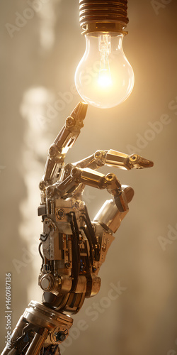 Futuristic Robot Hand Reaching for Inspiration