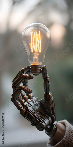 Futuristic Robot Hand Reaching for Inspiration