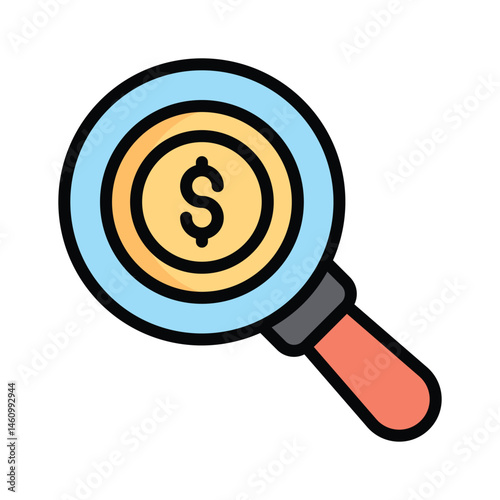 Find money icon amazingly designed in flat outline style