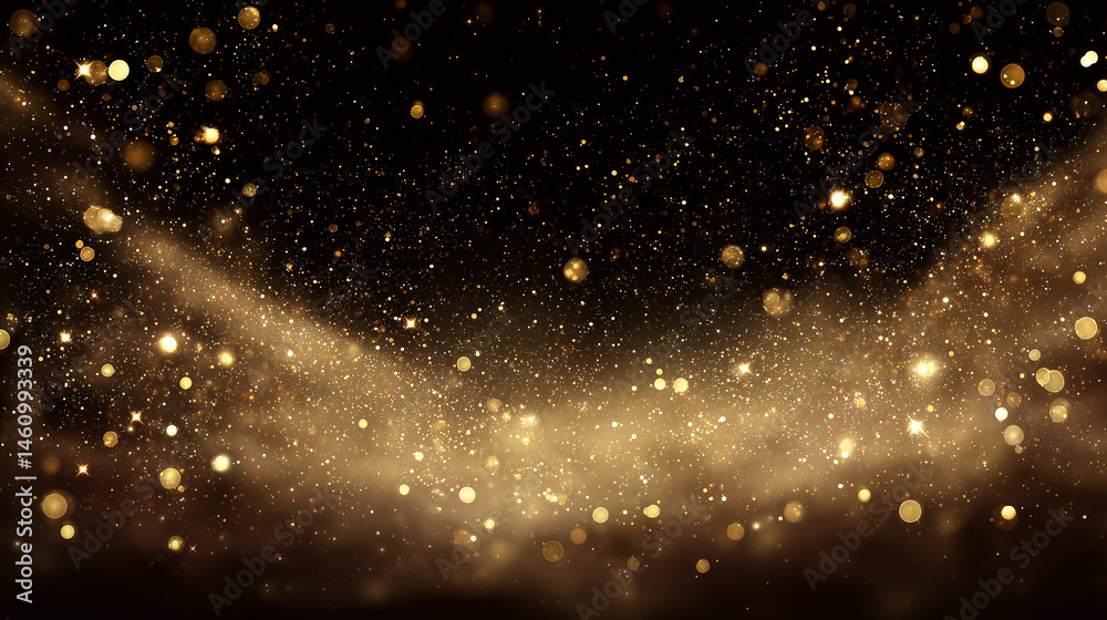 Fototapeta premium defocused abstract golden glitter background, holiday background, video graphic background