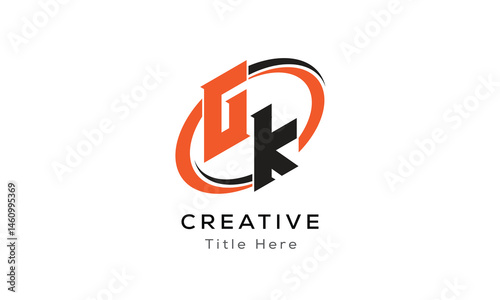 GK creative letter logo with circle area. Initial letter GK linked circle uppercase monogram logo. GK initial letter logo vector design. Free Download GK creative letter logo with circle area. Initial letter GK linked circle uppercase monogram logo. GK initial letter logo vector design. - GFXLoad