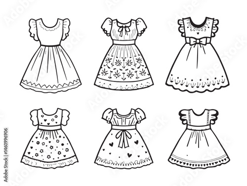Unique Frosted Loom Dress Line Art Perfect for Graphic Designers