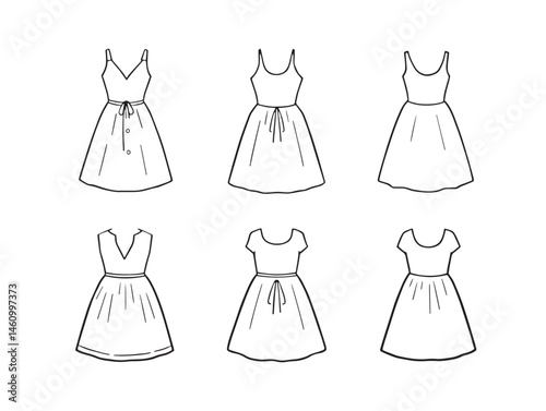 Sophisticated Frosted Loom Dress Line Art for Artistic Visuals and Designs