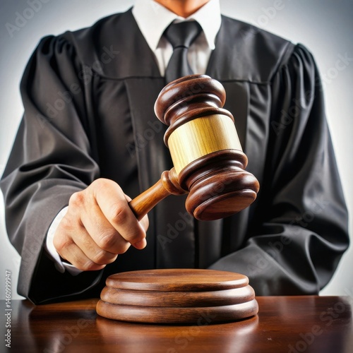Judge holding gavel symbolizing justice legal decisions and court proceedings profession