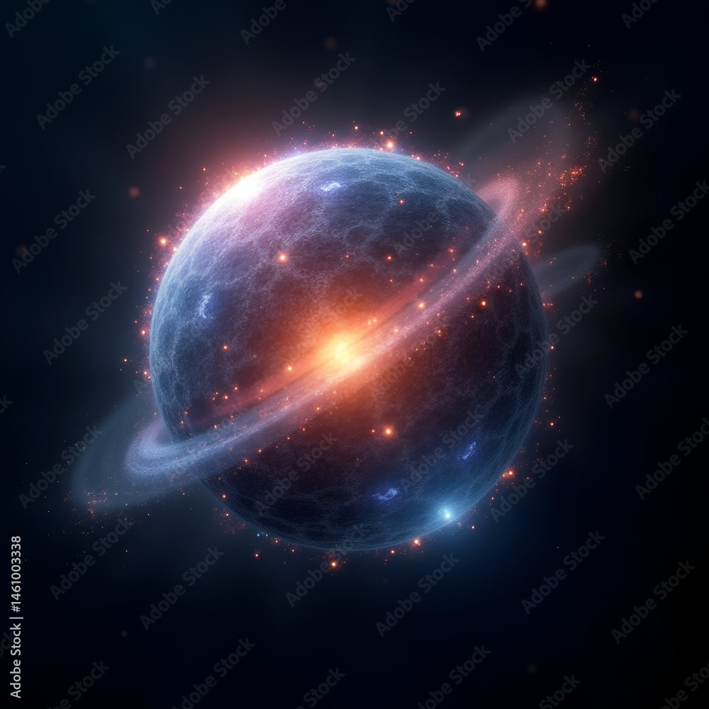 Obraz premium A_mesmerizing_iridescent_Abstract_Energy_Sphere