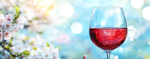 Panel kuchenny z motywem Ros? Wine and Spring Blossoms