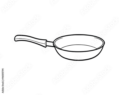 Frying Pan Cookware line art