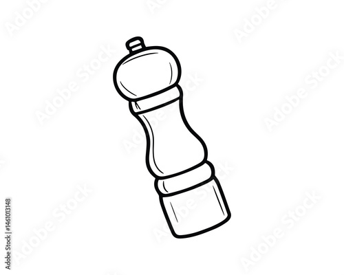 Outline drawing of a pepper grinder tool