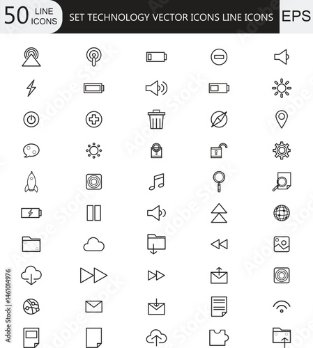  Software and apps Store universal user interface outline icons