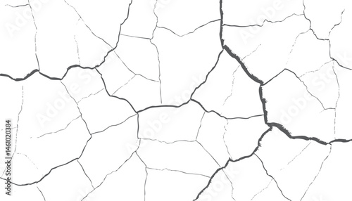 Texture soil dry crack background pattern. black and white vintage of cracked concrete scribble effect.	