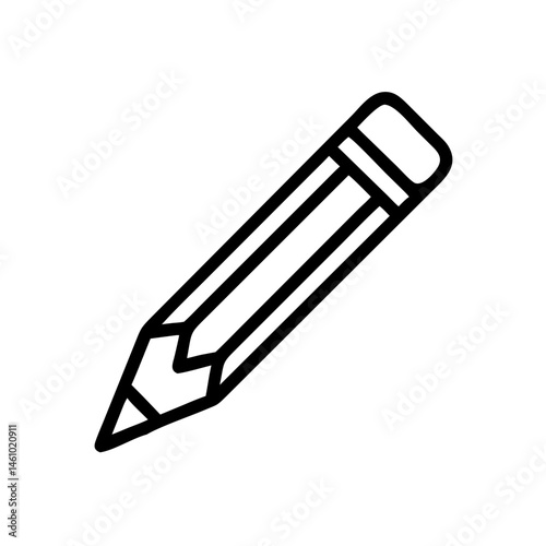 Pencil Icon isolated on white
